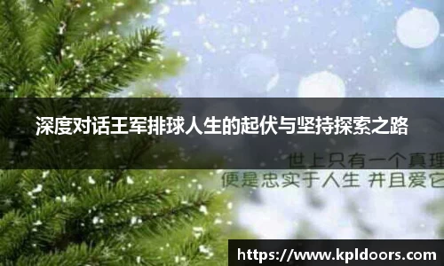 深度对话王军排球人生的起伏与坚持探索之路