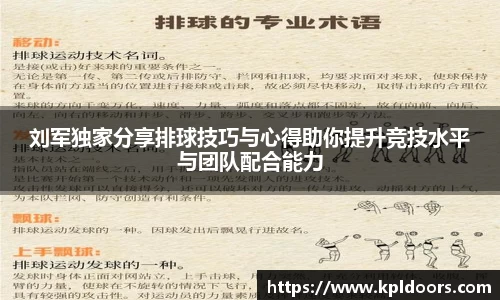 刘军独家分享排球技巧与心得助你提升竞技水平与团队配合能力